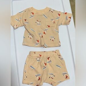 Baby Pelican Surfing Two Piece Set